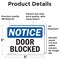 Signmission Door Blocked, 5 in W x Rectangle, Vinyl Decal OS-2PACK-NS-D-35-L-15499 - alternate 6